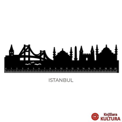 Legami Sıyah Cetvel Istanbul Sıluetı 20 Cm