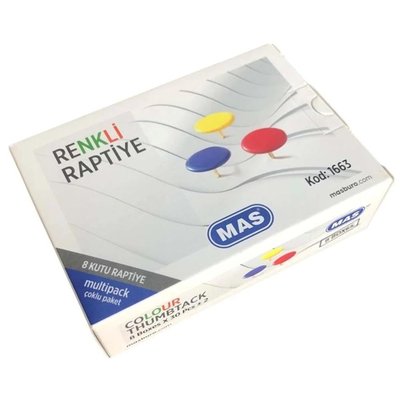 Mas Multıpack Renkli Raptiye Pvc Kaplı Karışık