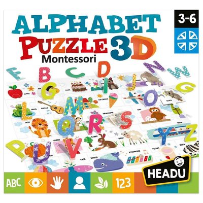 Headu Montessori 3D Alfabe Puzzle