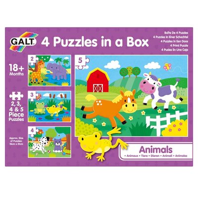 Galt 4 in 1 Box Animals Puzzle