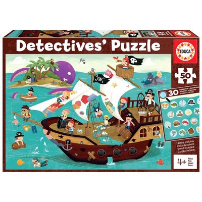 Educa Puzzle 50 Parça Dedektif Korsan Botu