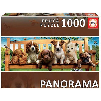 EDUCA Bankta 1000 Parça Köpek Yavrusu Panorama