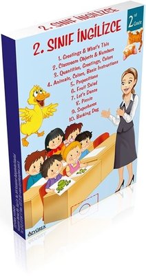 2. Sınıf İngilizce Seti - Renkli Resimlerle - 10 Kitap Takım