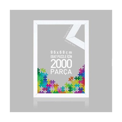 Sar Puzzle 2000 Parça Puzzle İçin Beyaz Çerçeve