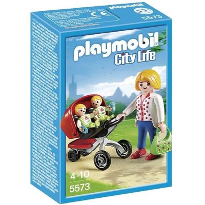 Playmobil Mother with Twin Stroller 5573