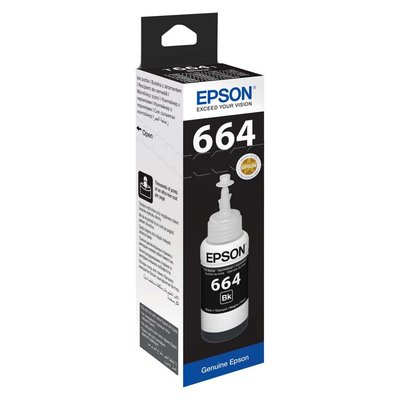 Epson T664 70 ml Siyah Mürekkep