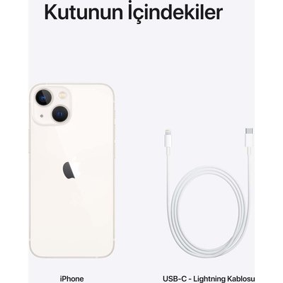 Apple iPhone 13 mini 256 GB Beyaz Cep Telefonu MLK63TU/A Apple iPhone 13 mini 256 GB Beyaz Cep Telefonu MLK63TU/A