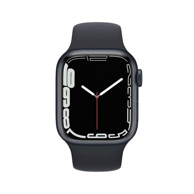 Apple Watch Seri 7 GPS 41 mm Uzay Grisi Alüminyum Kasa Gece Yarısı Spor Kordon MKMX3TU/A