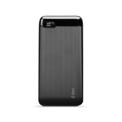 Ttec PowerSlim LCD PD 10.000 mAh  Powerbank  wth USB-C Input/output/Black
