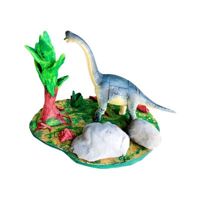 Mucit Kafası Brachiosaurus Puzzle Diorama Neo 308