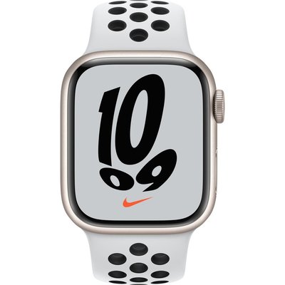 Apple Watch Nike Seri 7 Gps 41MM Beyaz Alüminyum Kasa ve Beyaz Nike Spor Kordon - Regular MKN33TU/A