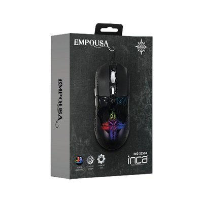 INCA IMG-355GX EMPOUSA 3D RGB Led 7200 Dpi Macro Keys Private  Gaming Mouse