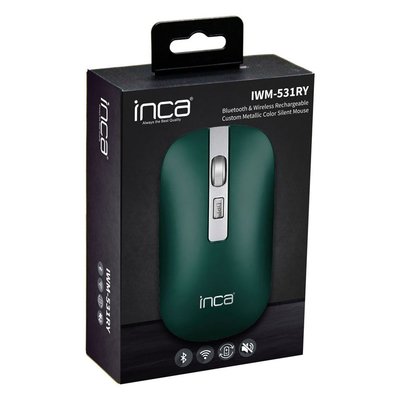 INCA IWM-531RY  Bluetooth & Wireless  Rechargeable  Special Metallic  Silent Mouse