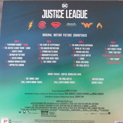 Danny Elfman Justice League (Original Motion Picture) Plak