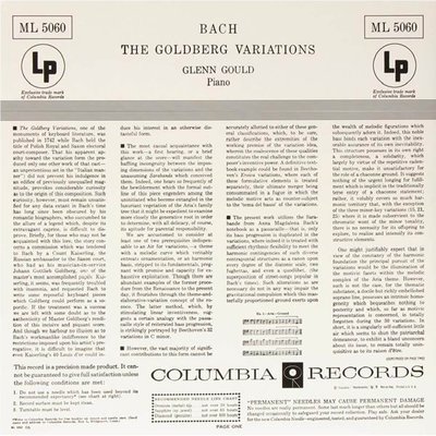 Glenn Gould Goldberg Variations Bwv 988 (1955 Recordings) Plak