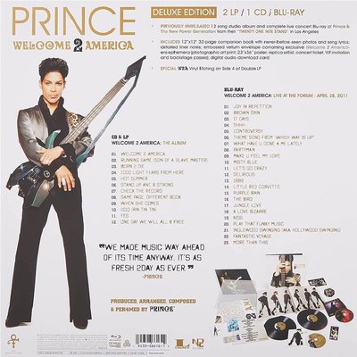 Prince Welcome 2 America 2 Lp + 1 Bluray + 1 Cd