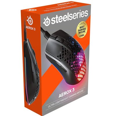 SteelSeries Aerox 3 RGB Onyx Kablolu Optik Oyuncu Mouse