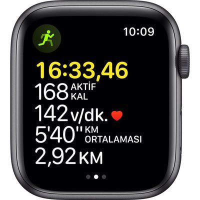 Apple Watch SE GPS 44MM Uzay Grisi Alüminyum Kasa ve Gece Yarısı Spor Kordon MKQ63TU/A
