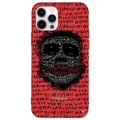 Deercase iPhone 12 Pro Max Kırmızı Renkli Silikon Lets Smile Telefon Kılıfı