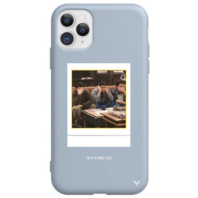 Deercase iPhone 11 Pro Mavi Renkli Silikon Three Monkey Telefon Kılıfı
