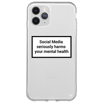 Deercase iPhone 11 Pro Şeffaf Social Media Telefon Kılıfı