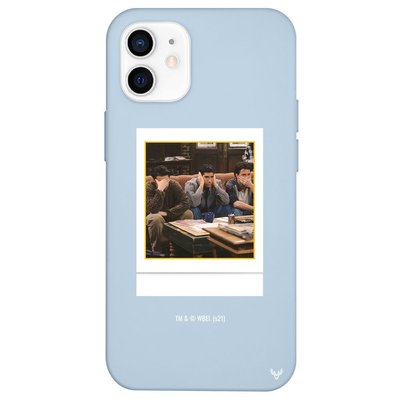 Deercase iPhone 12 Mavi Renkli Silikon Three Monkey Telefon Kılıfı