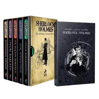 Sherlock Holmes Bütün Hikayeler Seti - 5 Kitap Takım - Sherlock Holmes Defteri Hediyeli