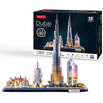 CubicFun City Line Dubai Led Işıklı 3D Puzzle
