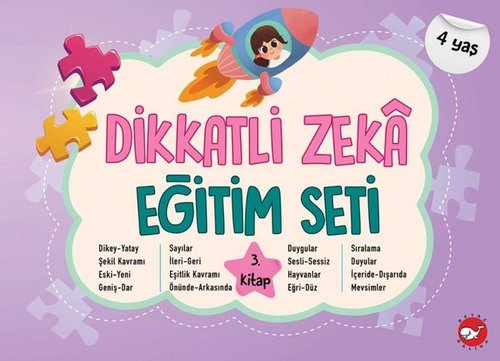 Dikkatli Zeka Eğitim Seti 3. Kitap - 4 Kitap Takım