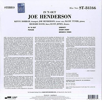 Joe Henderson In & Out Plak