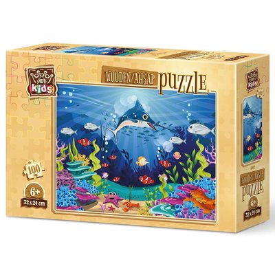 Art Kids Okyanus Trafiği 100 Parça Ahşap Puzzle 5902
