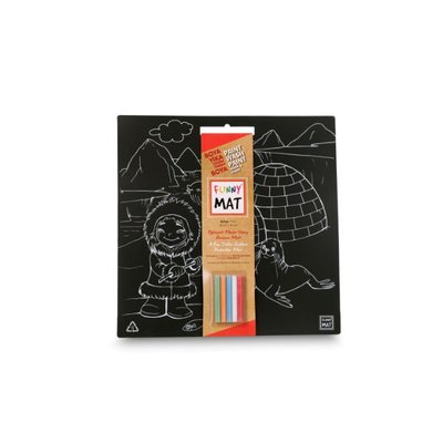 Akademi Çocuk Funny Mat Kutup Tebeşirli Siyah 40x40 cm