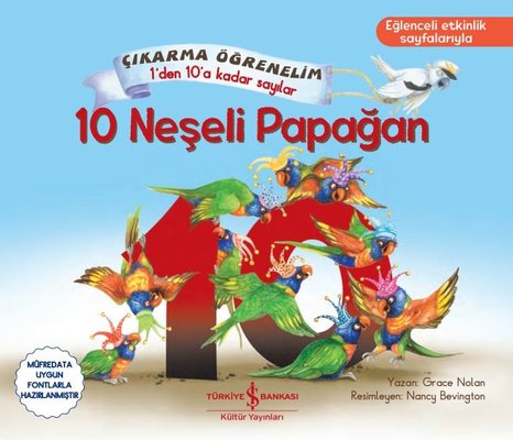 10 Neşeli Papağan - Çıkartma Öğrenelim - 1'den 10'a Kadar Sayılar