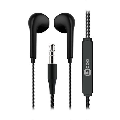Lecoo EH104 3.5mm Jacklı Kulak İçi Mikrofonlu Kulaklık Siyah