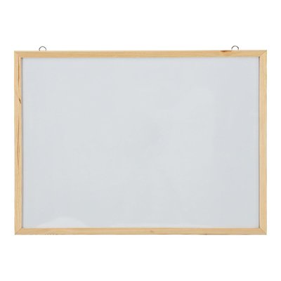 İnterpano 45 x 60 Ahşap Çerçeveli Laminant Yüzey Duvara Monte Beyaz Yazı Tahtası