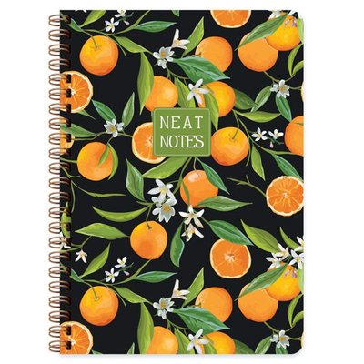 Keskin Color 100 Yaprak Çizgili Defter Neat Notes Fruit Garden - Orange