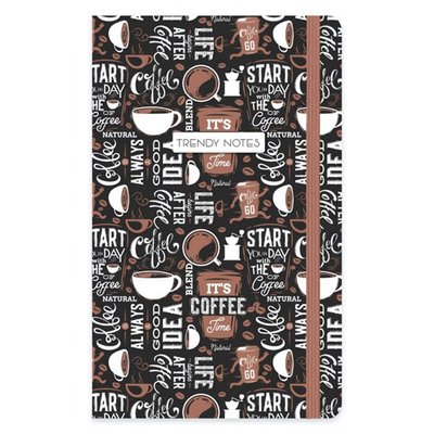 Keskin Color 80 Yaprak Çizgili Defter Trendy Notes Coffee Time - Kahve