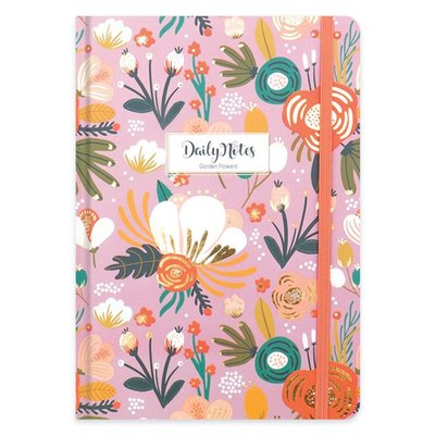 Keskin Color A5 80 Yaprak Çizgili Defter Daily Notes Garden Flowers - Lila