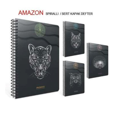 Gıpta Amazon 17X24 120 Yp Kareli Spiralli Sert Kpk Butik Defter