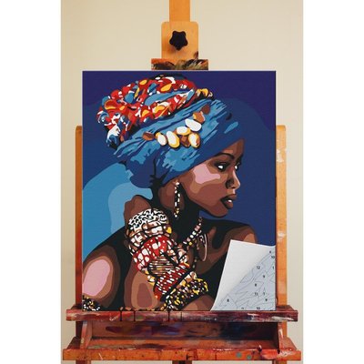 Sayılarla Boyama Seti Afrikalı Kadın