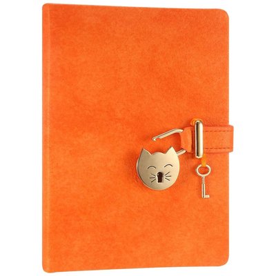 Victoria's Journals Miyaww Pastel Kilitli Defter Turuncu