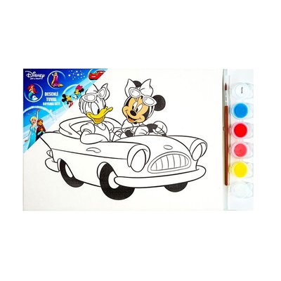 The Walt Disney Mickey Mouse ve Daisy Duck Baskılı Tuval 25x35cm