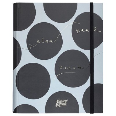 Victoria's Journals Gizli Spiralli Polka Black Defter 