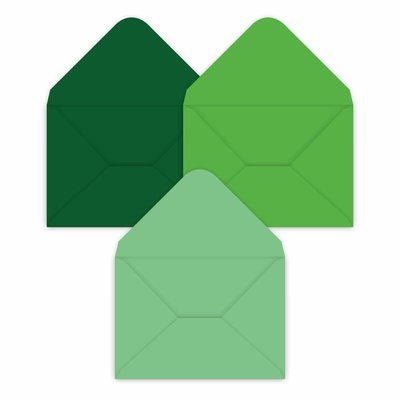 İstisna 6 Adet Karışık Yeşil Grup Zarf