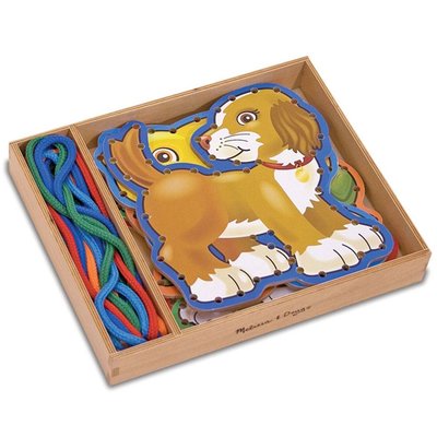 Melissa&Doug Ahşap İp Geçirme - Evcil Hayvanlar