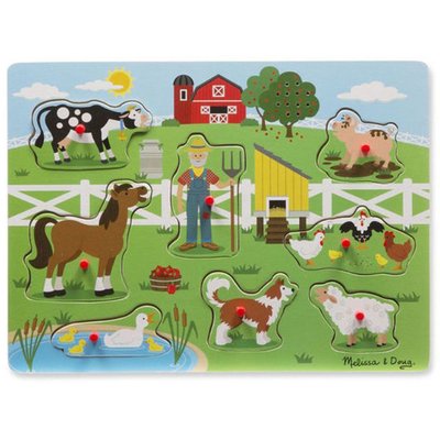 Melissa&Doug Ahşap Sesli Yapboz - Old Macdonal'S Farm