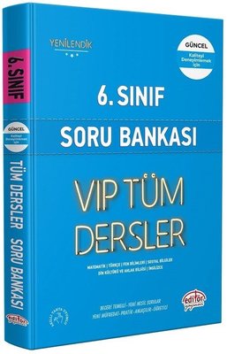 6.Sınıf VIP Tüm Dersler Soru Bankası - Mavi Kitap