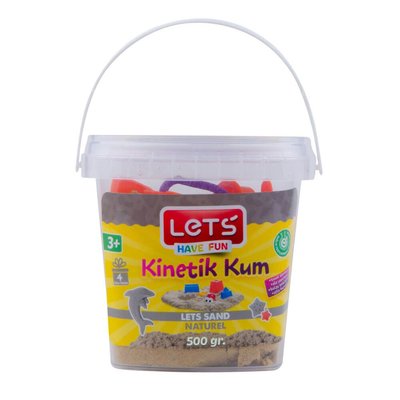 Lets Kinetik Kum 500 gr. Naturel Plastik Kutu L-10157