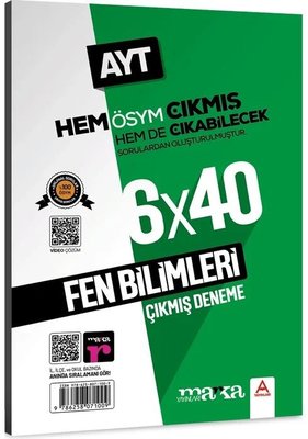 AYT Fen Bilimleri 6x40 Çıkmış ve Çıkabilecek Sorular Deneme