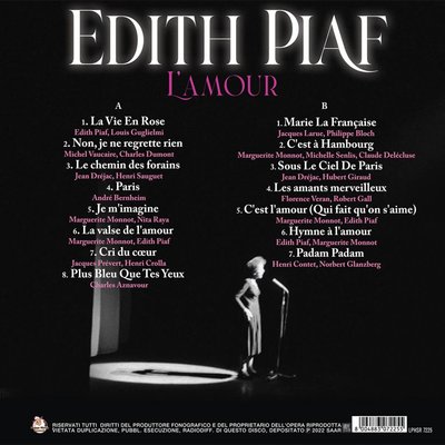 Edith Piaf L'Amour Plak